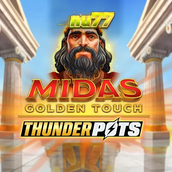 Tampilan visual slot Midas Golden Touch: Thunder Pots dengan tema mitologi Yunani